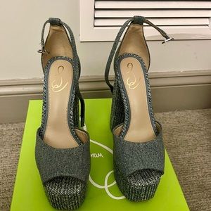 Sam Edelman denim Kori platform size 6. Brand new never been worn.